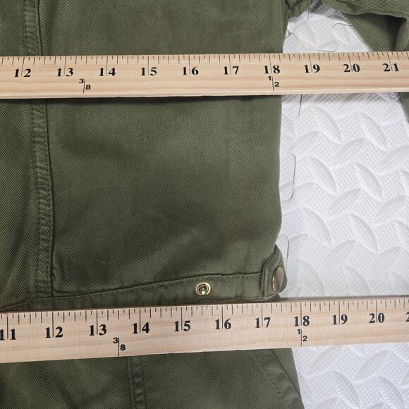 Free People Isla Jumper Womens 10 Flight Suit Aviator Olive Green Cotton Lyocel - Picture 14 of 14